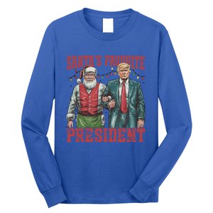 SantaS Favorite President Funny Trump Santa Claus Christmas Great Gift Long Sleeve Shirt