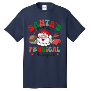 SantaS Favorite Physical Therapist Christmas Therapy Tall T-Shirt