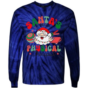 SantaS Favorite Physical Therapist Christmas Therapy Tie-Dye Long Sleeve Shirt