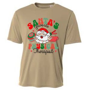 SantaS Favorite Physical Therapist Christmas Therapy Cooling Performance Crew T-Shirt