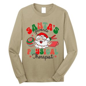 SantaS Favorite Physical Therapist Christmas Therapy Long Sleeve Shirt