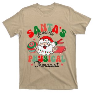 SantaS Favorite Physical Therapist Christmas Therapy T-Shirt