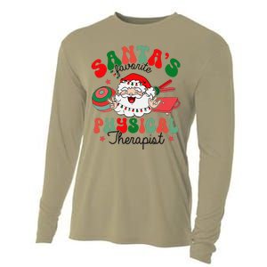 SantaS Favorite Physical Therapist Christmas Therapy Cooling Performance Long Sleeve Crew