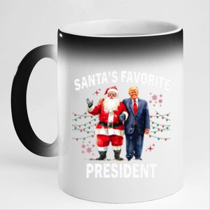 SantaS Favorite President Funny Trump Meaningful Gift 11oz Black Color Changing Mug