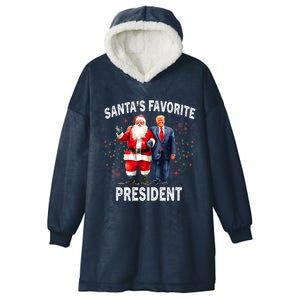 SantaS Favorite President Funny Trump Meaningful Gift Hooded Wearable Blanket