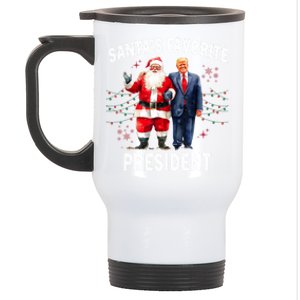 SantaS Favorite President Funny Trump Meaningful Gift Stainless Steel Travel Mug