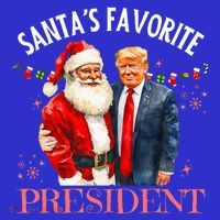 SantaS Favorite President Christmas Trump 47th T-Shirt