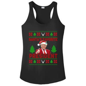 SantaS Favorite President Funny Trump Ugly Xmas Great Gift Ladies PosiCharge Competitor Racerback Tank