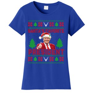 SantaS Favorite President Funny Trump Ugly Xmas Great Gift Women's T-Shirt