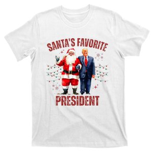 SantaS Favorite President Christmas Funny Trump Xmas Pajama T-Shirt