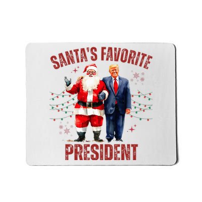 SantaS Favorite President Christmas Funny Trump Xmas Pajama Mousepad