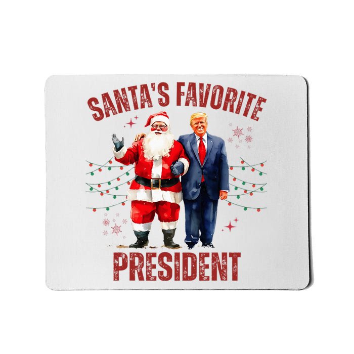 SantaS Favorite President Christmas Funny Trump Xmas Pajama Mousepad