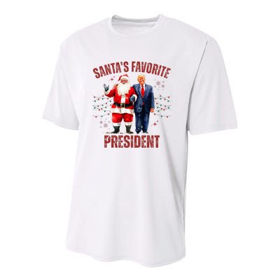 SantaS Favorite President Christmas Funny Trump Xmas Pajama Youth Performance Sprint T-Shirt