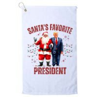 SantaS Favorite President Christmas Funny Trump Xmas Pajama Platinum Collection Golf Towel