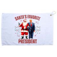 SantaS Favorite President Christmas Funny Trump Xmas Pajama Grommeted Golf Towel