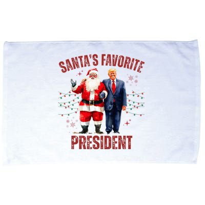 SantaS Favorite President Christmas Funny Trump Xmas Pajama Microfiber Hand Towel