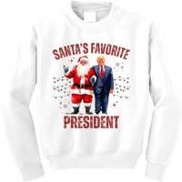 SantaS Favorite President Christmas Funny Trump Xmas Pajama Kids Sweatshirt