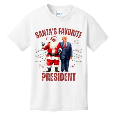 SantaS Favorite President Christmas Funny Trump Xmas Pajama Kids T-Shirt