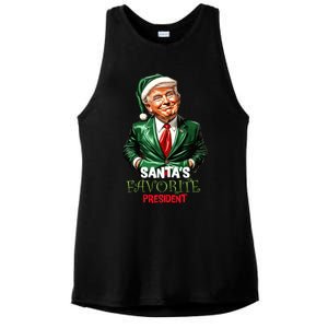 SantaS Favorite President Santa Elf Trump 2024 Christmas Gift Ladies PosiCharge Tri-Blend Wicking Tank