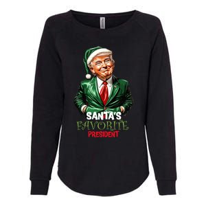 SantaS Favorite President Santa Elf Trump 2024 Christmas Gift Womens California Wash Sweatshirt