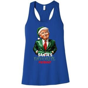 SantaS Favorite President Santa Elf Trump 2024 Christmas Gift Women's Racerback Tank