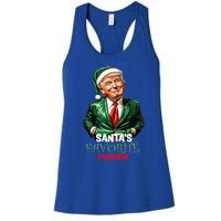 SantaS Favorite President Santa Elf Trump 2024 Christmas Gift Women's Racerback Tank