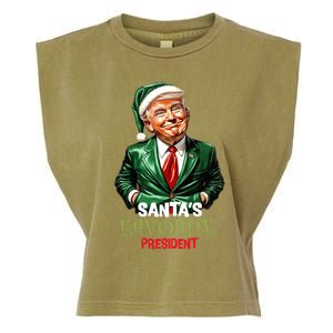 SantaS Favorite President Santa Elf Trump 2024 Christmas Gift Garment-Dyed Women's Muscle Tee