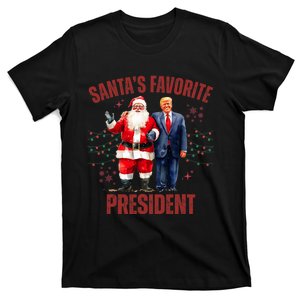 SantaS Favorite President Christmas Funny Trump Xmas Pajama T-Shirt