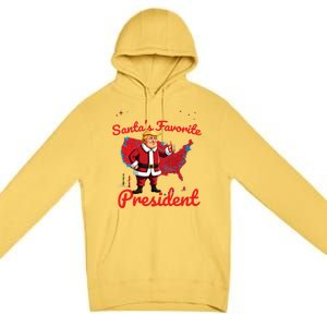 SantaS Favorite President Trump As Santa Results Map Funny Gift Premium Pullover Hoodie