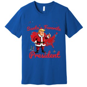 SantaS Favorite President Trump As Santa Results Map Funny Gift Premium T-Shirt