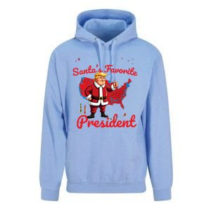 SantaS Favorite President Trump As Santa Results Map Funny Gift Unisex Surf Hoodie