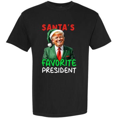 SantaS Favorite President Trump Christmas Santa Hat Garment-Dyed Heavyweight T-Shirt