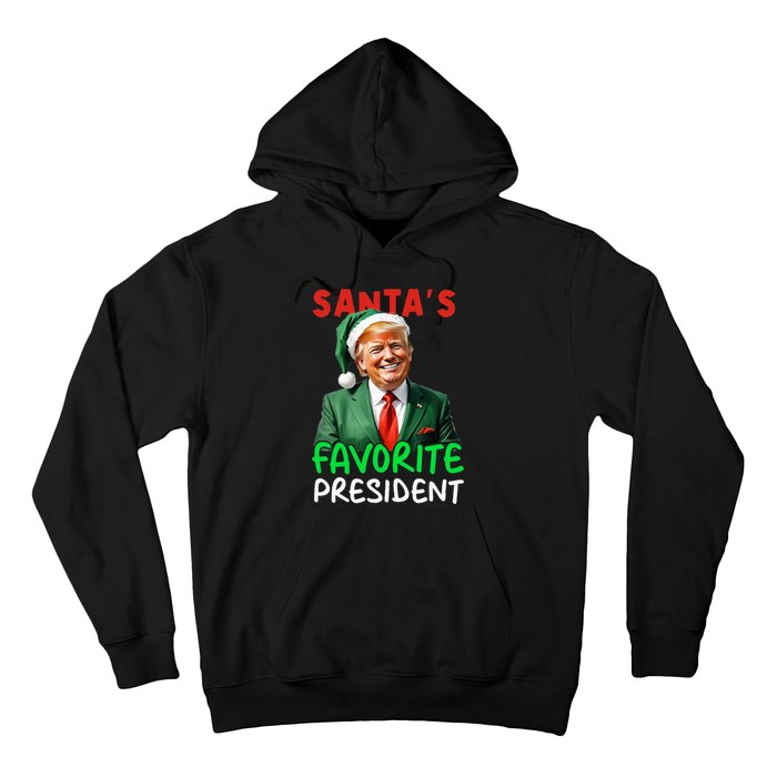 SantaS Favorite President Trump Christmas Santa Hat Hoodie