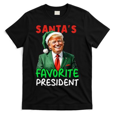 SantaS Favorite President Trump Christmas Santa Hat T-Shirt