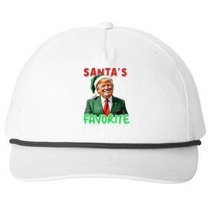 SantaS Favorite President Trump Christmas Santa Hat Snapback Five-Panel Rope Hat