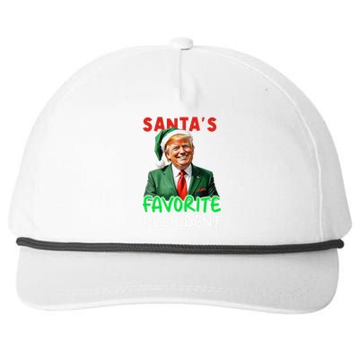 SantaS Favorite President Trump Christmas Santa Hat Snapback Five-Panel Rope Hat