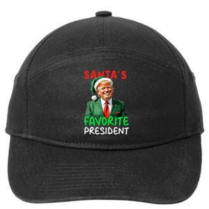 SantaS Favorite President Trump Christmas Santa Hat 7-Panel Snapback Hat