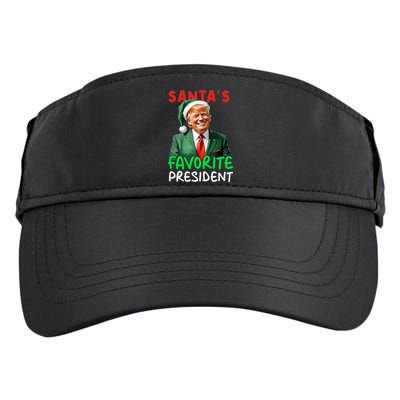 SantaS Favorite President Trump Christmas Santa Hat Adult Drive Performance Visor