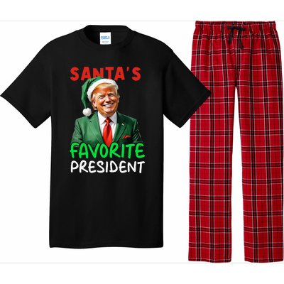 SantaS Favorite President Trump Christmas Santa Hat Pajama Set