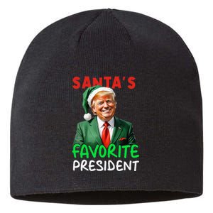 SantaS Favorite President Trump Christmas Santa Hat Sustainable Beanie