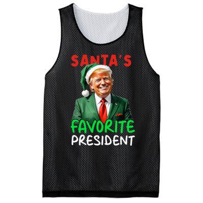 SantaS Favorite President Trump Christmas Santa Hat Mesh Reversible Basketball Jersey Tank