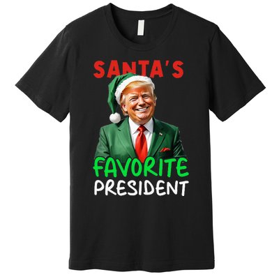 SantaS Favorite President Trump Christmas Santa Hat Premium T-Shirt