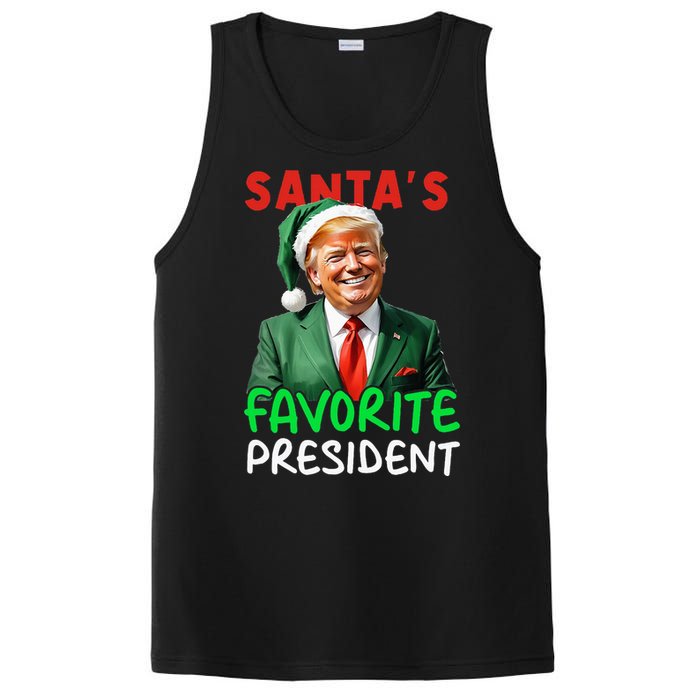 SantaS Favorite President Trump Christmas Santa Hat PosiCharge Competitor Tank