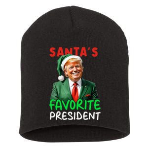 SantaS Favorite President Trump Christmas Santa Hat Short Acrylic Beanie