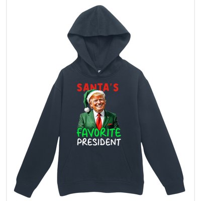 SantaS Favorite President Trump Christmas Santa Hat Urban Pullover Hoodie