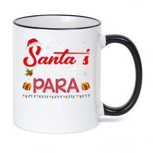 SantaS Favorite Para Christmas Paraprofessional Teacher 11oz Black Color Changing Mug