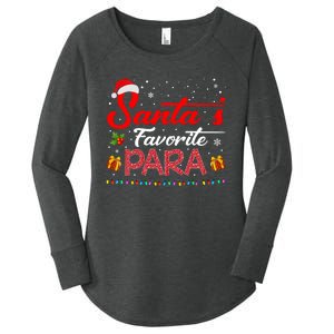 SantaS Favorite Para Christmas Paraprofessional Teacher Women's Perfect Tri Tunic Long Sleeve Shirt