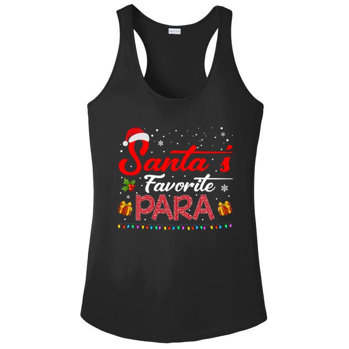 SantaS Favorite Para Christmas Paraprofessional Teacher Ladies PosiCharge Competitor Racerback Tank