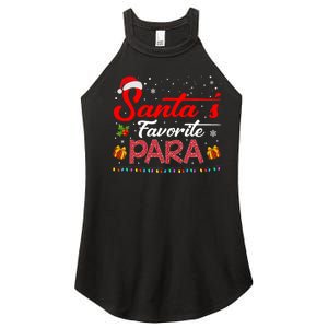 SantaS Favorite Para Christmas Paraprofessional Teacher Women's Perfect Tri Rocker Tank