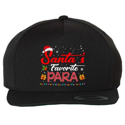 SantaS Favorite Para Christmas Paraprofessional Teacher Wool Snapback Cap